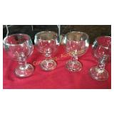 Lot of 4-7 1/2" Tall Margerita Glasses
