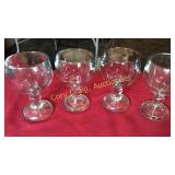 Lot of 4-7 1/2" Tall Margerita Glasses