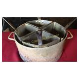 4 Section deep fryer baskets with pan 14x7"