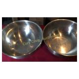 2 Large Mixing Bowls 14 3/4" Diameter 6 1/2" deep