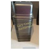 Lot of 23 small metal salad dressing pans 7" x 4"