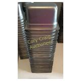 Lot of 25 small metal salad dressing pans 7" x 4"