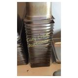 Lot of  17 metal warming pans  12 3/4"