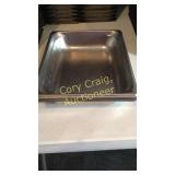 Lot of  6 metal warming pans 12 3/4" x 10 1/2" x