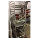 Rolling Shelf Rack and contents 5ft 9" x 2ft 2"