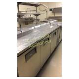 True Stainless Steel Prep Station Cooler 7ft 9" x