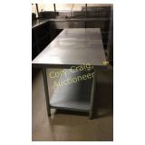 Stainless steel table 6ft x 30" wide x 32 5/8"