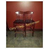 44" Tall Wood Bar Stools