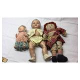 3 Vintage Dolls BASEMENT