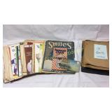 Group of sheet music and 78 Reccords BASEMENT