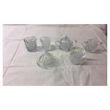 Pressed Glass
2 Toothpick Holders
2 Sugar