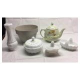 Lot of misc glassware, Westmoreland, Teapot and