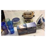 Lot of misc appliances, tumblers and more BASEMENT