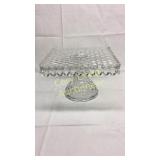 Fostoria Square Cake Plate Basement