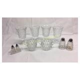 Group of Fostoria including Creamer, Sugar, 2