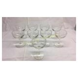 9 Etched Wine Glasses Basement