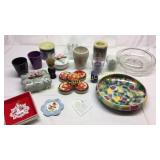 Lot of misc glassware, candles and more