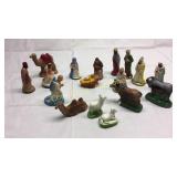Vintage Chalkware Nativity Set some pieces as is