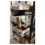All Christmas Decor on shelves Basement Shelf not
