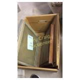 Box of misc picture Frames