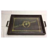 Vintage serving tray with handles
