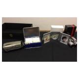 Binoculars, picture Frame Clock, GE Tape Recorder