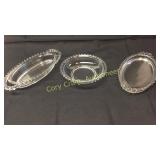 3 Pieces Candlewick Glassware Basement