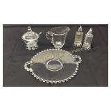 Candlewicks pieces including mustard pot,