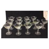 Candlewick wine glasses set of 13 
2 with