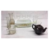 Assorted MIsc Glass Including Pyrex BASEMENT