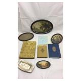 Misc items,  books, pictures, Worlds Fair Ashtray