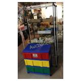 Clothing rack and colored 3 Drawer rolling