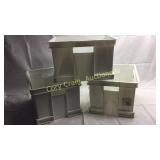 Group of 3 Stacking White Crates Basements