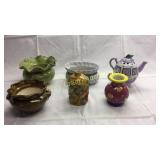 Assorted glassware and planters Basement