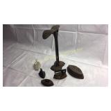 Group of Cast Iron including Shoe Cobbler, Sad