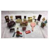Group of misc doll furniture, some as is