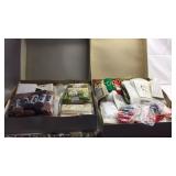 2 Boxes of Misc. Yarn, crafting supplies Basement