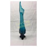 Teal Blue Retro Vase Basement