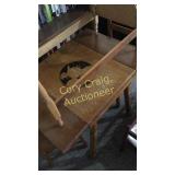 Vintage Childrens Table and 2 Chairs and Doll