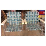 2 Folding Lawn Chairs Basement
