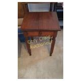 Wood End Table With Single Drawer 28" T IN THE