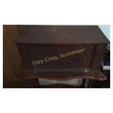 Wood Sewing Trunk With Some Damage20 1/2" W x 10"