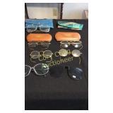 Old Eye Glasses And Sun Glasses and Holders  IN