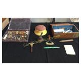 Earrings, Pens, Needle Cushion, Winchester