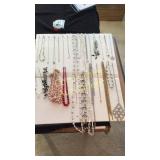 Lot of Costume Necklaces, some Sterling Front