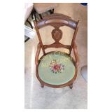 Needle Point Chair IN FRONT ROOM