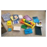 Assorted Note Books Post Cards, Water Gun