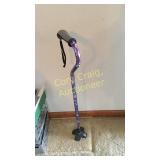 Purple Floral Cane Front Room
