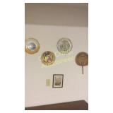 Wall Plates, Picture, Whicker Fan, Wood Metal