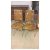 Retro Table Chairs Pleather